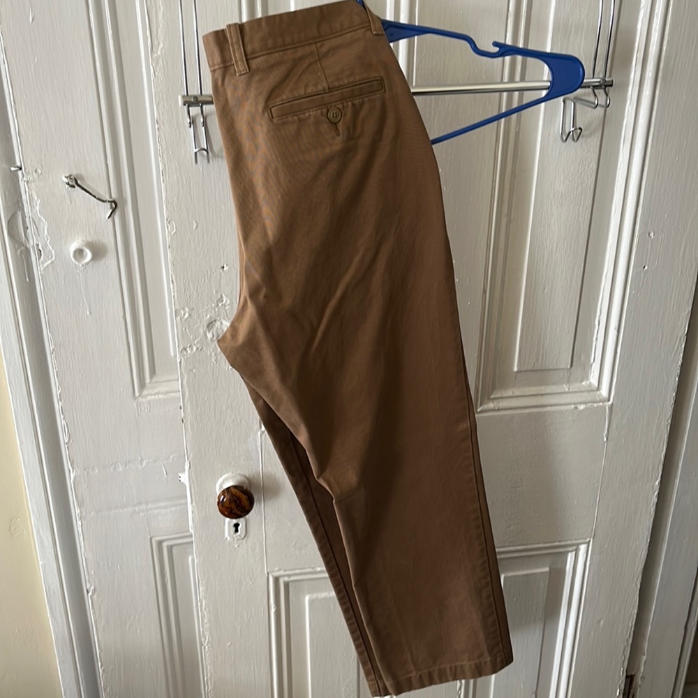 J.Crew Essential Classic Fit Men’s Chino Pant- 33/30, Light brown